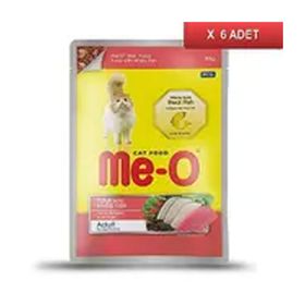 Me-O Jöle İçinde Ton Balıklı Alabalıklı 6x80 gr Kedi Konserve Maması