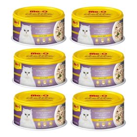 Me-O Jöleli Ton Balıklı Tavuklu 6x80 gr Yetişkin Kedi Konservesi
