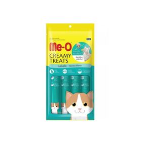 Me-O Kremalı Kurutulmuş Füme Ton Balıklı Tütsülenmiş Balık Lezzeti 4x15 gr Kedi Sıvı Ödül Maması