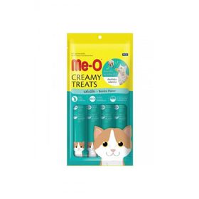 Me-O Kremalı Kurutulmuş Füme Ton Balıklı Tütsülenmiş Balık Lezzeti 4x15 gr Kedi Sıvı Ödül Maması