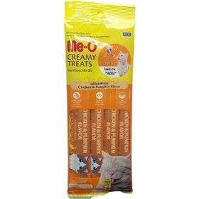 Me-O Kremalı Tavuk ve Bal Kabağı Lezzetli 4x15 gr Kedi Sıvı Ödül Maması