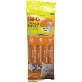 Me-O Kremalı Tavuk ve Bal Kabağı Lezzetli 4x15 gr Kedi Sıvı Ödül Maması