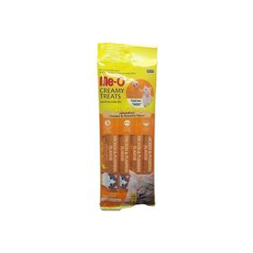 Me-O Kremalı Tavuk ve Bal Kabağı Lezzetli 4x15 gr Kedi Sıvı Ödül Maması