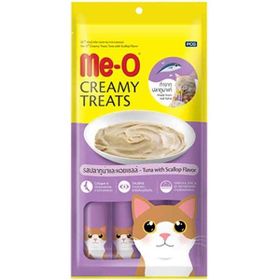 Me-O Kremalı Ton Balık ve Deniz Taraklı 4x15 gr Kedi Sıvı Ödül Maması