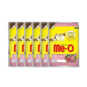 Me-O Sos İçerisinde Kuzu Etli Pouch 6x80 gr Yavru Kedi Konservesi