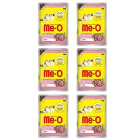 Me-O Sos İçerisinde Kuzu Etli Pouch 6x80 gr Yavru Kedi Konservesi
