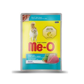 Me-O Tavuk Etli ve Ton Balıklı Pouch 6x80 gr Yetişkin Kedi Konservesi