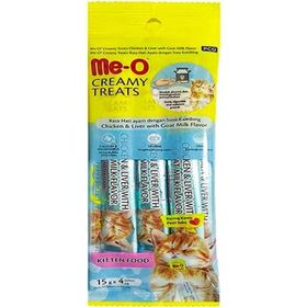 Me-O Tavuklu Ciğerli ve Keçi Sütlü 4x15 gr Yavru Kedi Ödülü