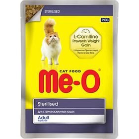 Me-O Tavuklu Kısırlaştırılmış 12x80 gr Kedi Pouch Konservesi