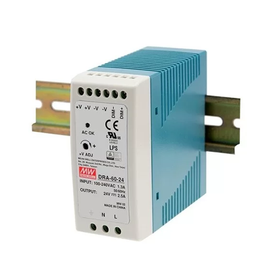 Mean Well DRA-60-12 60W 12VDC 5A Dimedilebilir Ray Montajlı Power Supply