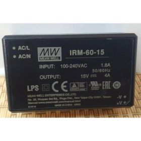 Mean Well IRM-60-15 60 W Tek Çıkışlı Kapsüllenmiş Güç Kaynağı