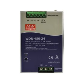 Mean Well WDR-480-24 480W Endüstriyel DIN Ray Power Supply
