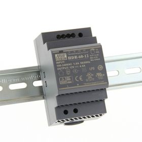 MeanWell HDR-060-12 12VDC 4.5Amp DIN Rail StepShape Güç Kaynağı