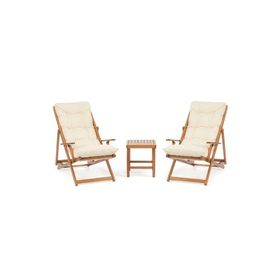 Mebel Stil Monaco 2 Kişilik Minderli Şezlong Seti
