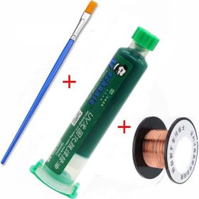 Mechanic UV Anakart + Pcb Bord 10 cc Lehimleme Yalıtım Boyası + Yol Çekme Teli Üçlü Set