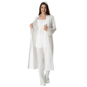 Mecit 1541 Ekru Lohusa Pijama Takımı