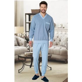 Mecit 2766 Mavi Erkek Pijama Takımı