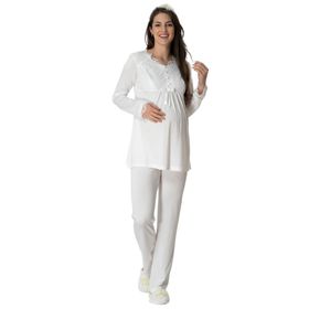 Mecit 5414 Ekru Lohusa Pijama Takımı