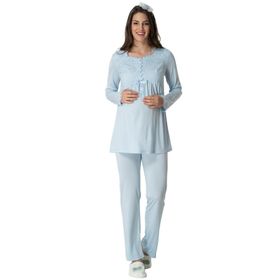 Mecit 5414 Mavi Lohusa Pijama Takımı