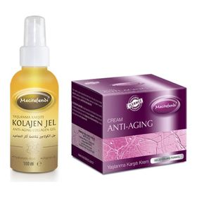 Mecitefendi 100 ml Yaşlanma Karşıtı Kolajen Jel+100 ml Anti-Aging Krem