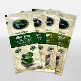 Mecitefendi Aloevera Salyangoz Kil Maskesi Doğal 4 lü Tek Kullanımlık Maske Seti