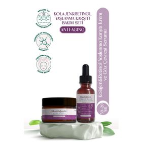 Mecitefendi Kolajen & Retinol 50 ml Yaşlanma Karşıtı Krem ve Kolajen & Retinol 20 ml Göz Çevresi Serumu