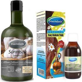 Mecitefendi Sarımsak Şampuanı 400 ml+ 100 ml Saç Bakım Yağı