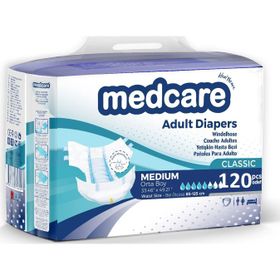 Medcare Belbantlı Classic Medium 120 Adet Hasta Bezi