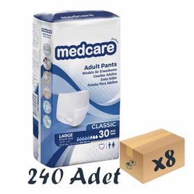 Medcare Classic Emici Külot Yetişkin 5,5 Damla Large Beden 8x30 Adet Paket Hasta Bezi