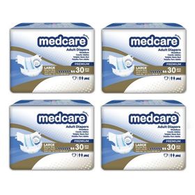 Medcare Premium 120 Adet Belbantlı Büyük Boy Large Hasta Bezi