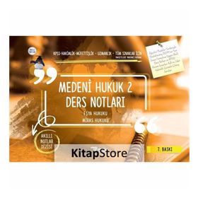 Medeni Hukuk 2 Ders Notları Eşya Hukuku - Miras Hukuku - Kolektif
