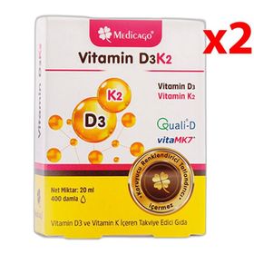 Medicago Vitamin D3 K2 2x20 Damla