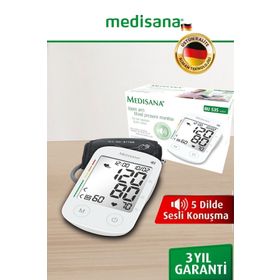 Medisana Geniş Ekran Türkçe Arapça İngilizce Almanca Rusça Konuşan Kol Tipi Dijital Tansiyon Aleti