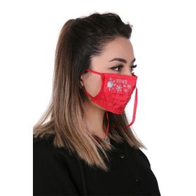 Meditex A-5B Gümüş İyonlu Boyundan Askılı Yıkanabilir Baskılı Maske