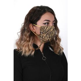 Meditex Gümüş İyonlu Boyundan Askılı Yıkanabilir Zebra Desenli Maske