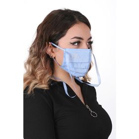 Meditex K-5 Gümüş İyonlu Boyundan Askılı Yıkanabilir Taşlı Maske