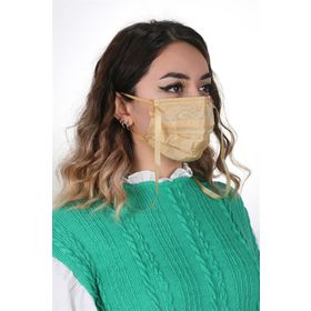Meditex T-1 Gümüş İyonlu Boyundan Askılı Yıkanabilir Taşlı Maske