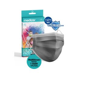 Medizer 3 Katlı Spunbond Kumaş 10'lu 5 Kutu Burun Telli Beyaz Full Ultrasonik Cerrahi Ağız Maskesi
