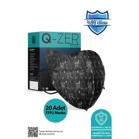 Medizer FFP2 N95 Maske 50 adet siyah
