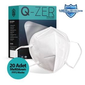 Medizer Qzer FFP2 20'li N95 Beyaz Maske