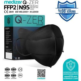 Medizer Qzer FFP2 30'lu Siyah N95 Maske
