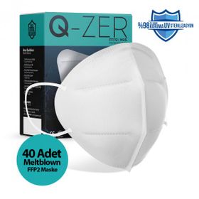 Medizer Qzer FFP2 40'lı N95 Siyah Maske