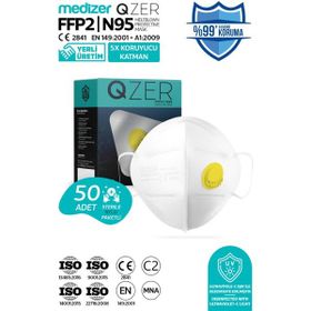 Medizer Qzer FFP2 50'li N95 Maske