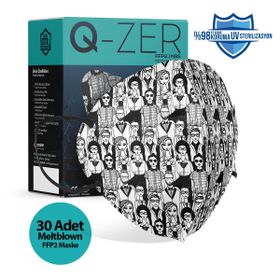 Medizer Qzer İnsanlar Desenli FFP2 N95 30 Adet Maske
