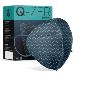 Medizer Qzer Yeşil Çizgi Desenli FFP2 N95 10 Adet Maske