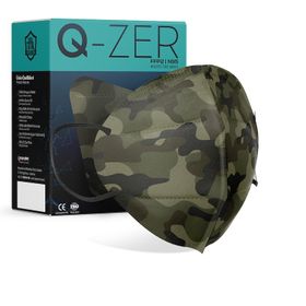 Medizer Qzer Yeşil Kamuflaj Desenli FFP2 N95 40 Adet Maske