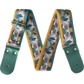 Medusa Teal Deri Uçlu Gitar Askısı