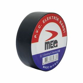 Meg 17 mm x 3 mt Renkli ve Siyah Elektrik Bandı