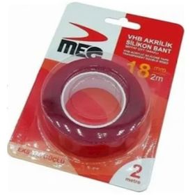 Meg 18 mm x 2 mt Çift Taraflı Silikon Bant