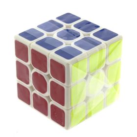 Mega 3X3X3-5,5 cm Beyaz Zemin Üzeri Renkli Zeka Küpü